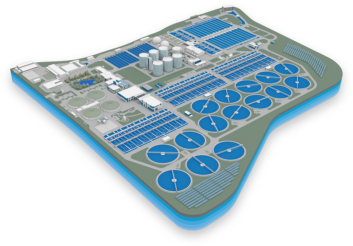 3D-Grafik der Wiener Kläranlage